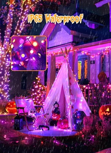 240 LED Solar Halloween Lights Outdoor Waterproof IP65, 20FT 8 Light Modes