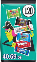 Hershey's Assorted Fruit Flavored Halloween Candy Bulk Pack, 40.69 oz, 120 Count (Pack of 6)