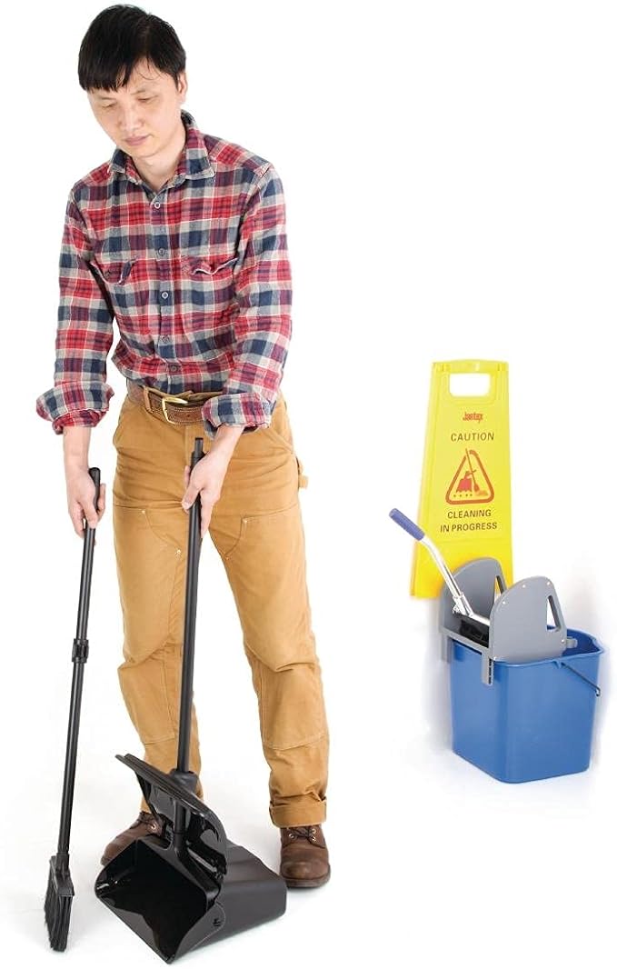 Jantex Lobby Dustpan and Broom 850X160X30Mm Cleaning Sweeper Mop Brush