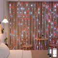 JMEXSUSS 300LED Red and White Christmas Curtain Lights for Bedroom, Plug in