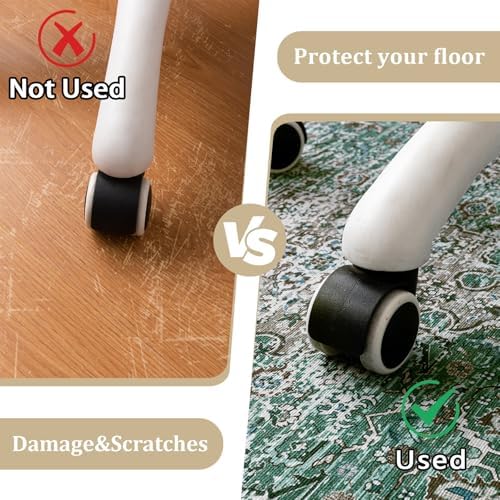 Office Chair Mat for Hardwood Floor, 48"x36" Easy Glide Computer Desk Mat Protector for Rolling Chair Under Desk Rug Nonslip Backing, Machine Wash (Modern)