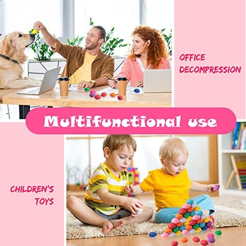 Skylety 100 Pcs Brain Balls Bulk Halloween Funny Toy Mini, 10 Colors