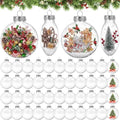 Wettarn 50 Pcs 3.15" Clear Plastic Disc Ornaments