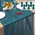 6 Pack Cheesecloth Table Runner 10Ft Christmas Gauze Boho Table Runners for Wedding Decor Bridal Shower Decorations(35" x 120")