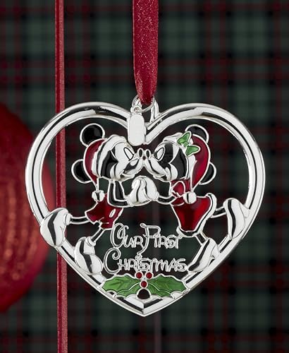 Lenox 897143 2025 Our 1st Christmas Mickey & Minnie Mouse Ornament, Christmas, Holiday Decorations
