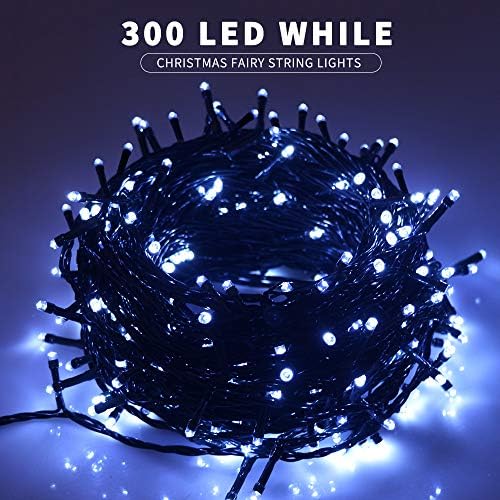 MZD8391 105FT 300LED Christmas Light, Waterproof Christmas Tree Light White
