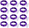 Brightown 12 Pack Purple Fairy Lights Battery Operated for Halloween Decor