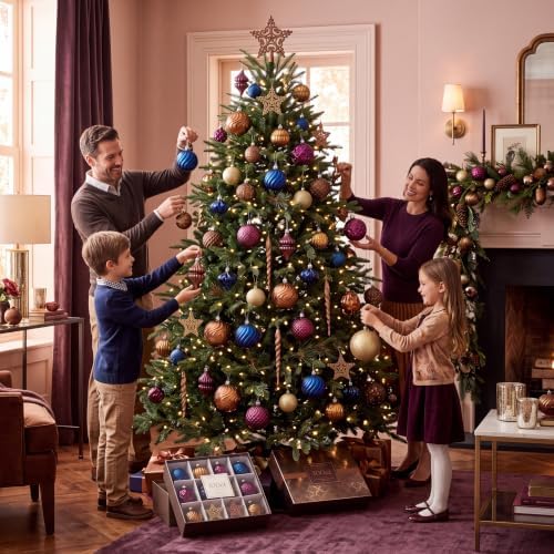 Valery Madelyn 100ct Christmas Tree Decorations Variety Ball Ornaments Set