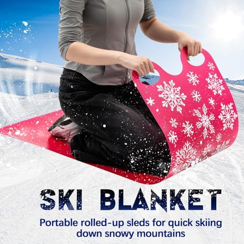 Leyndo 54" Snow Sled for Adults Roll up Mat
