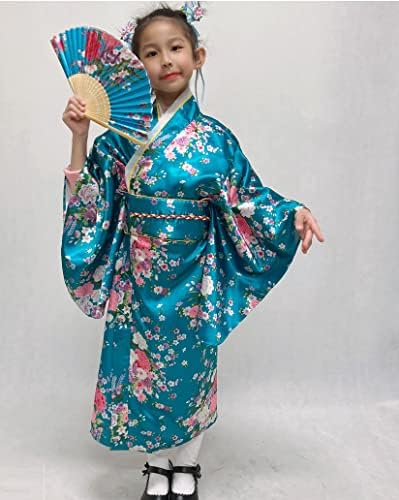 Japanese Traditional Dress Kimono Robe for Kids Girls Costume