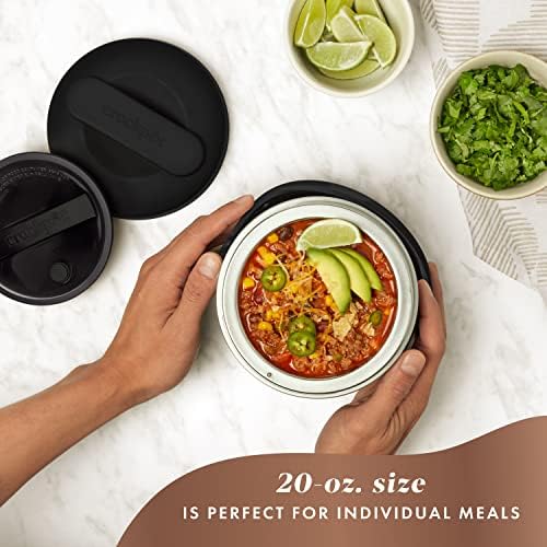 Crock-Pot Electric Lunch Box 20-Ounce Portable Food Warmer Black Licorice Perfect for Travel On-the-Go & Office Use (Pack of 4)