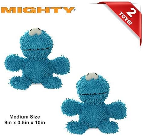 MIGHTY® 2 Pack Microfiber Medium Monster Dog Toys | Ultra Durable Plush Toy with Multiple Layers & Reinforced Seams , Washable and Floats , Mighty® Construction