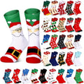 Hoolerry 30 Pairs Christmas Fuzzy Socks Bulk for Adult Gift