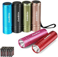 EverBrite 6-Pack Aluminum Mini LED Flashlight Set Portable Compact Bulk