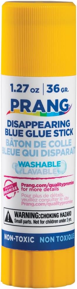 Prang Washable Glue Stick, Blue, 1.27 Oz., 12 Count