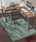 chakme Office Chair Mat for Hardwood Floor, 48"x36" Easy Glide Computer Desk Mat Protector for Rolling Chair Under Desk Rug Nonslip Backing, Machine Wash, (Leaf)