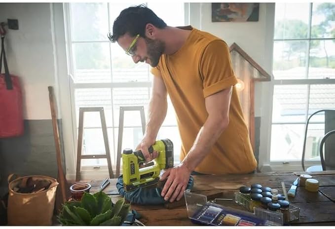 Ryobi 18-Volt ONE+ Cordless Compression Drive 3/8 in. Crown Stapler (Tool Only) P317 | Battery and Charger Sold Separately