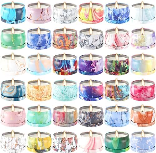 36 Packs Scented Candles Gift Set, Fragrances Candle for Women, 2.5 OZ Portable Jar Candle for for Spa, Yoga, Bath, Aromatherapy, Stress Relief