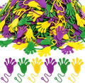 Realspring 300 Pcs Mardi Gras Throws Sticky Hands Purple Gold Green Favors