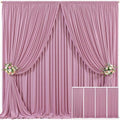 4 Panels Dusty Pink Backdrop Curtain for Parties Wedding Wrinkle Free Pink Photo Curtains Backdrop Drapes Fabric Decoration for Birthday Party Baby Shower 20ft(W) x 10ft(H)