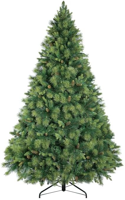 Naomi Home 7.5ft Artificial Prelit Pine Cone Christmas Tree