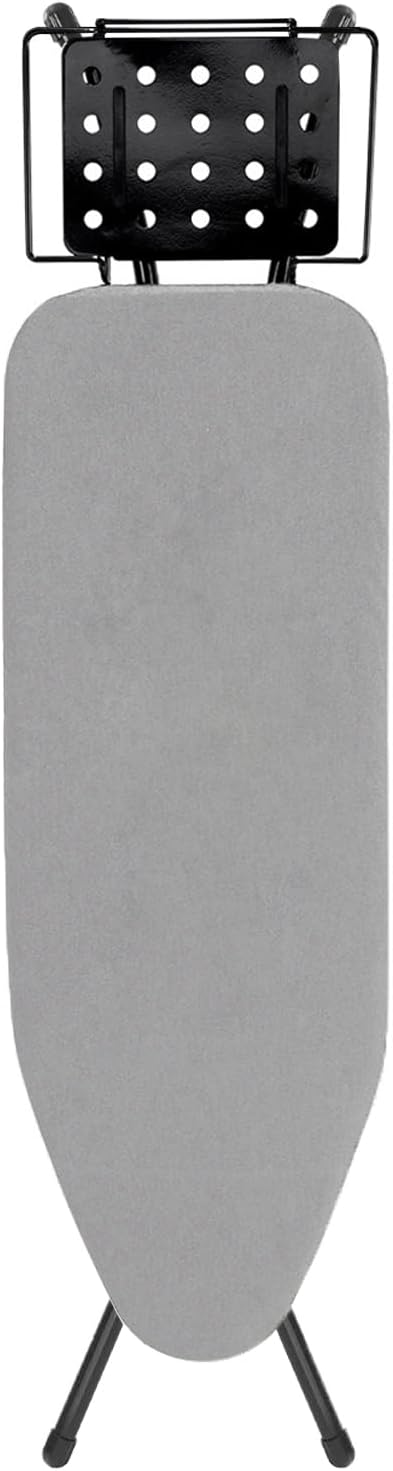 Ironing Board, 43x14 Inch Iron Board with Steam Rest, Heavy Duty Metal Frame Legs Ironing Table with Heat Resistant Cover Mat, Foldable Full Size Hanger Ironing Stand (Grey, 52" L x 14" W x 34.6" H)