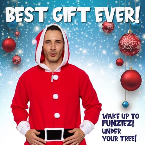 Funziez! Slim Fit Adult Onesie - Animal Costume - Plush Unisex Halloween One Piece Cosplay Suit for Women and Men