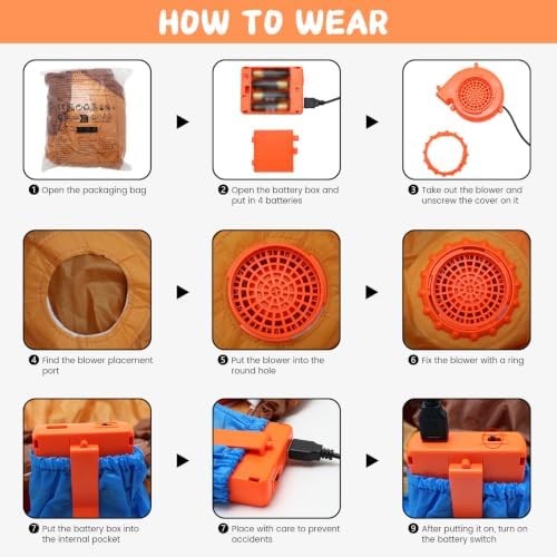 Inflatable Animal Costume for kids Cosplay Party Ride on Animal Blow Up Costumes Halloween