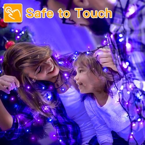 Ollny Christmas Tree Lights 400LED 132FT, Blue&Purple, with Remote & Timer