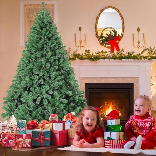 GarveeHome 6ft Prelit Artificial Christmas Tree, Hinged Branches & 800 Tips