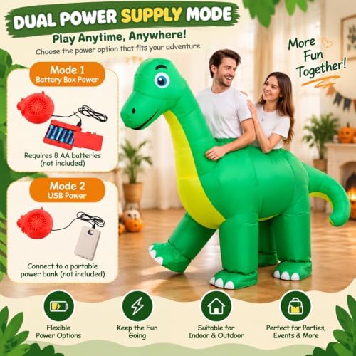 Dinosaur 2 Person Inflatable Dinosaur Costume Adult