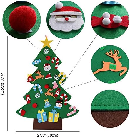 Aytai DIY Felt Christmas Tree for Toddlers, Hanging Christmas Decorations