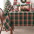 Christmas Tablecloth Square, Tartan Plaid, 60x60 Inch
