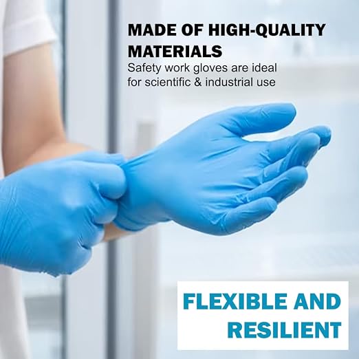 Jointown Basic Synmax Vinyl Exam Gloves Disposable Exam Gloves, 4 Mil, Blue, Latex & Powder Free, BMPF-3002