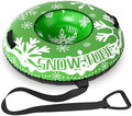 GYMAX Inflatable Snow Tube Sled, 42" Heavy Duty Snow Tubing for Sledding