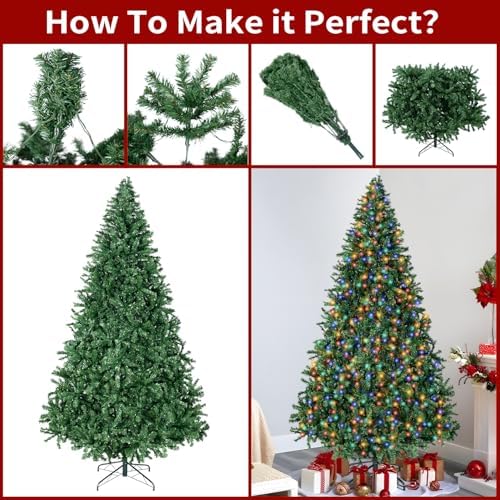 4FT Prelit Christmas Artificial Tree with Led Lights, Lighted Xmas Tree