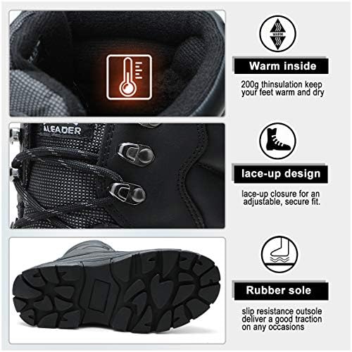 ALEADER Men's Waterproof Winter Snow Boots Thinsulate