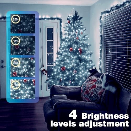 394FT White Christmas Lights, 1200 LED Outdoor Halloween String Lights