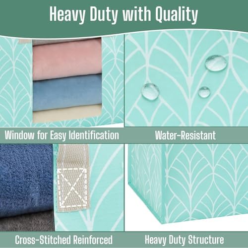VENO Moving Bags, Wide Open Top, Clear Window, Evergreen, 6 Pack