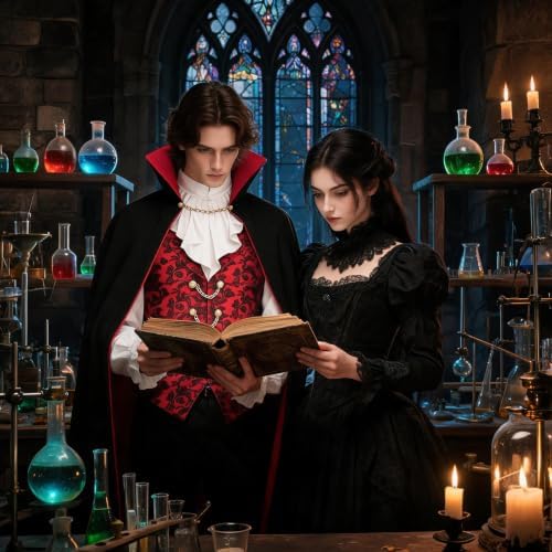 Adult Vampire Costume for Men Halloween Costumes Accessories Set