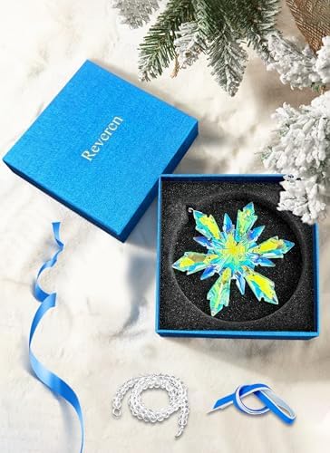 2026 Colorful Faceted Crystal Snowflake Ornament