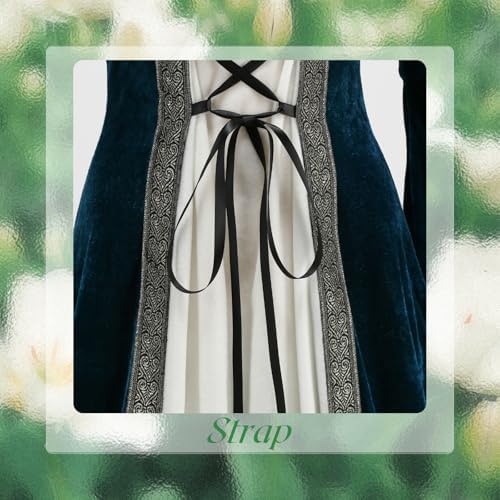 Colorful House Women Hooded Medieval Renaissance Dress Halloween for Adult
