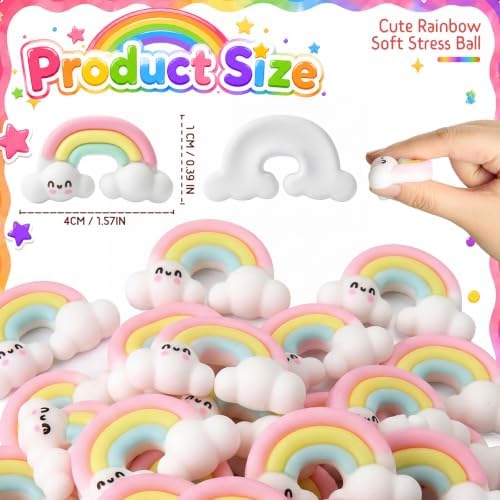 Thenshop 20 Pcs Rainbow Relief Balls Colorful Party Favors