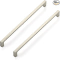 Ravinte 10 Pack 10 Inch Solid Square Cabinet Pulls - Brushed Nickel Handles for Kitchen Cabinets & Drawers