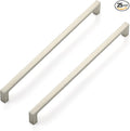 Ravinte 25 Pack 10 Inch Solid Square Cabinet Pulls - Brushed Nickel Handles for Kitchen Cabinets & Drawers