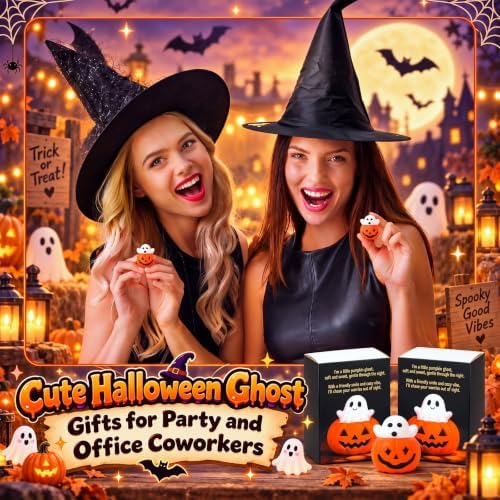 60 Sets Halloween Party Favors Ghost in Pumpkin Gifts Stuffers Cute Toys
