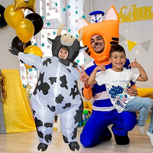 Stegosaurus Inflatable Cow Costume Kids, Halloween Blow Up Costumes for Kid Funny Cow Suit for Boys & Girls Cosplay Party
