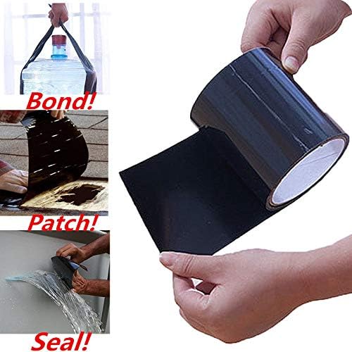 Electrical Insulation Tape Adhesive Gaffer Tape， Patch PVC Pipe Super Strong Tape Stop Leaks Seal Repair Tape for Insulating(Svart,50cm)