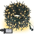 ASENEK Extra Long Christmas Tree Lights 197FT 600 LED Connectable 8 Modes with Timer Decorative String Lights for Xmas Tree Patio Party Warm White