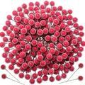 DoubleWood Artificial Red Frosted Holly Berries for Christmas, 12mm, 200Pcs